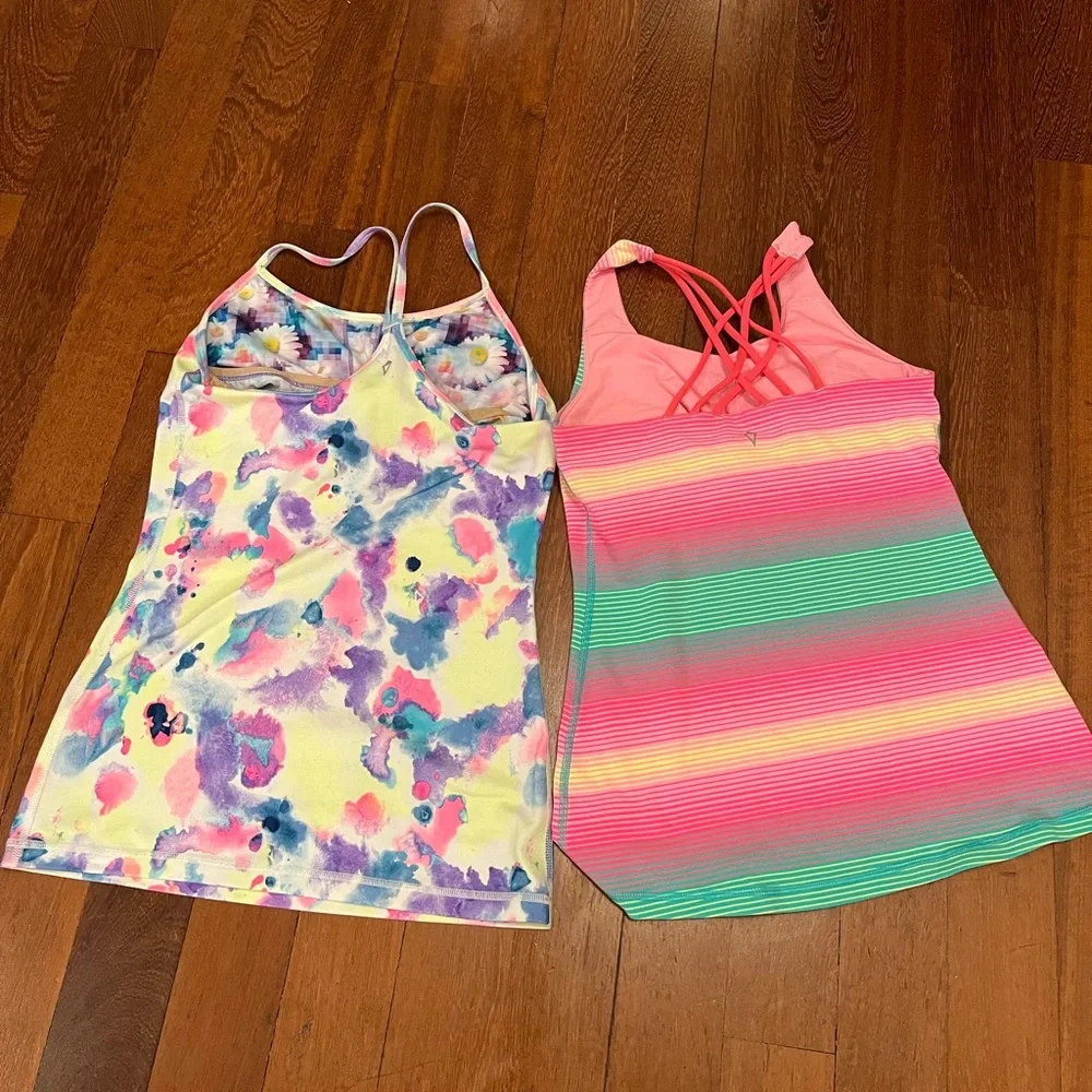 Ivivva strappy bright multicolor activewear tank set